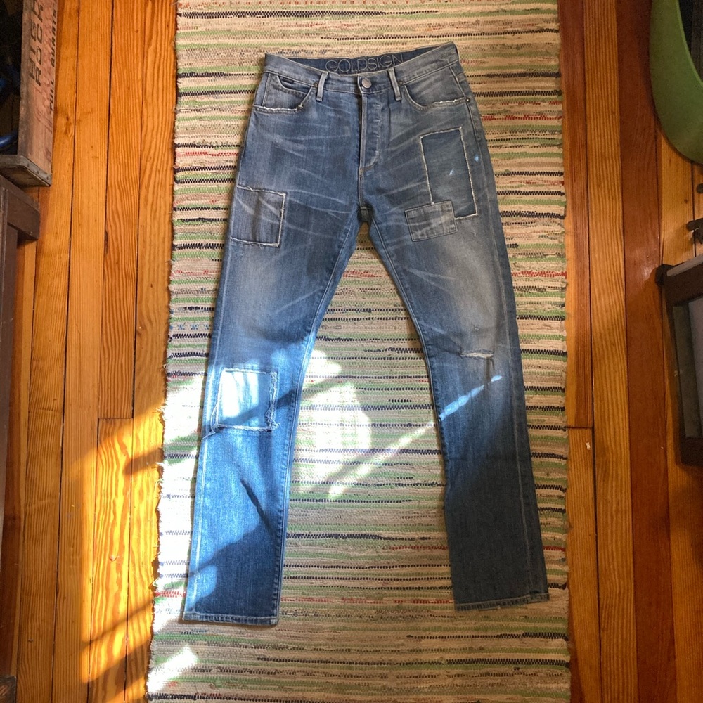 Goldsign Patchwork Buttonfly Jeans size 25